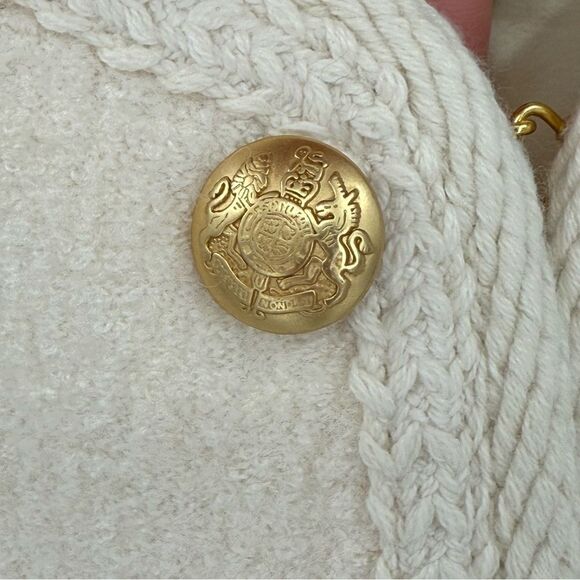 Talbots Berkshire Wool Blend Crop Blazer Jacket Cream Women 8 NWT Business - Picture 3 of 8